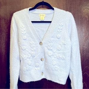 Cropped Cardigan Sweater L